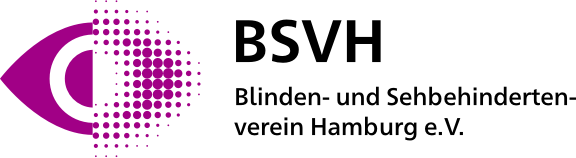 Das Foto zeigt das Logo des Blinden-und Sehbehindertenvereins Hamburg.